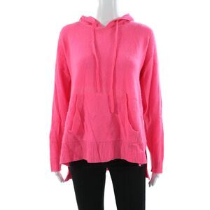 Filoro Womens Pullover Cashmere Crew Neck Long Sleeve Sweater Pink Size S